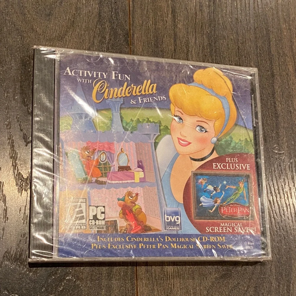 NWT Disney Cinderella Activity Fun PC CD-ROM — Blue & Yellow 3:18